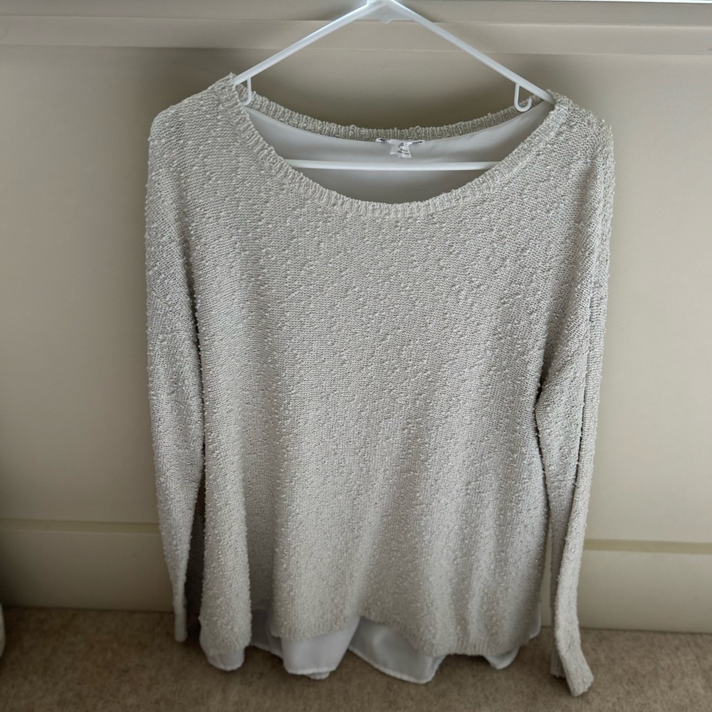 Club Monaco Off white/ white sweater with built in blouse